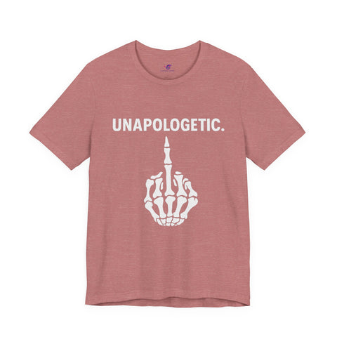 Unapologetic Skeleton Graphic Tee | Trendy Unisex Shirt for Bold Statements, Casual Wear, Gift for Friends, Halloween, Statement Apparel