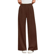 High-Waisted Wide-Leg Pants with Pockets