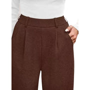 High-Waisted Wide-Leg Pants with Pockets