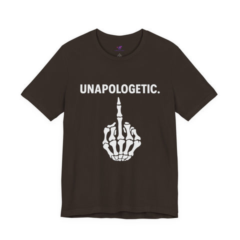 Unapologetic Skeleton Graphic Tee | Trendy Unisex Shirt for Bold Statements, Casual Wear, Gift for Friends, Halloween, Statement Apparel
