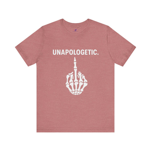 Unapologetic Skeleton Graphic Tee | Trendy Unisex Shirt for Bold Statements, Casual Wear, Gift for Friends, Halloween, Statement Apparel