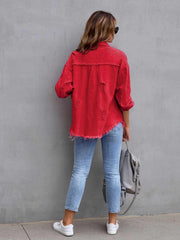 Distressed Fringe Denim Jacket-red-back-view.jpg