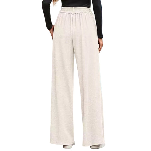 High-Waisted Wide-Leg Pants with Pockets