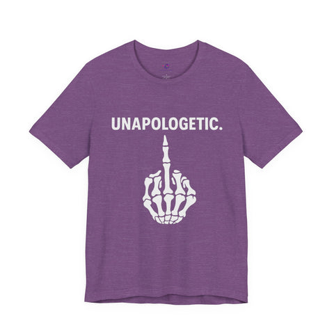 Unapologetic Skeleton Graphic Tee | Trendy Unisex Shirt for Bold Statements, Casual Wear, Gift for Friends, Halloween, Statement Apparel