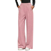 High-Waisted Wide-Leg Pants with Pockets