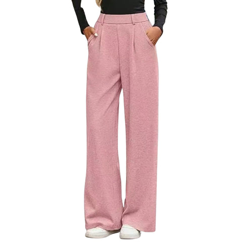 High-Waisted Wide-Leg Pants with Pockets