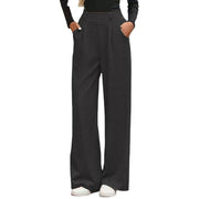 High-Waisted Wide-Leg Pants with Pockets