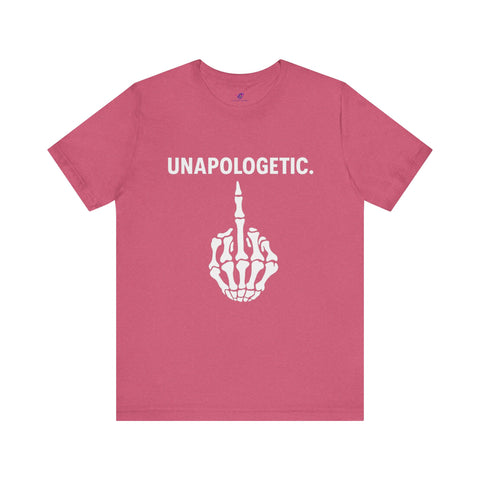 Unapologetic Skeleton Graphic Tee | Trendy Unisex Shirt for Bold Statements, Casual Wear, Gift for Friends, Halloween, Statement Apparel