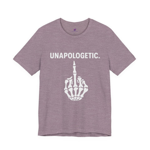 Unapologetic Skeleton Graphic Tee | Trendy Unisex Shirt for Bold Statements, Casual Wear, Gift for Friends, Halloween, Statement Apparel