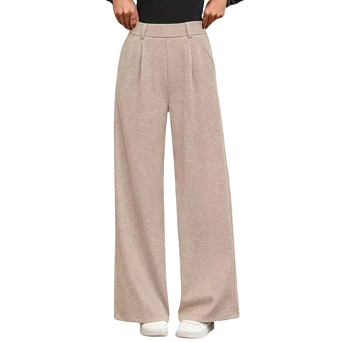 High-Waisted Wide-Leg Pants with Pockets