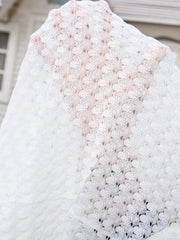 Open Front 3/4 Sleeve Cardigan – Lightweight Layer featuring airy openwork knit texture.