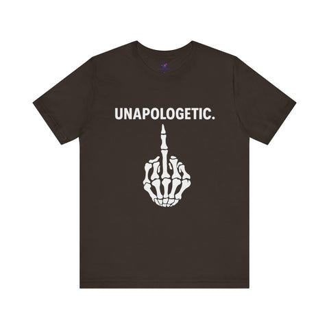 Unapologetic Skeleton Graphic Tee | Trendy Unisex Shirt for Bold Statements, Casual Wear, Gift for Friends, Halloween, Statement Apparel