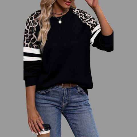 Leopard Print Colorblock Sweatshirt-casual-style.jpg