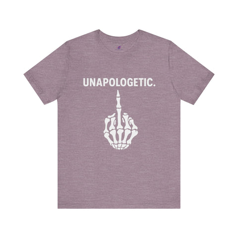 Unapologetic Skeleton Graphic Tee | Trendy Unisex Shirt for Bold Statements, Casual Wear, Gift for Friends, Halloween, Statement Apparel