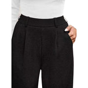 High-Waisted Wide-Leg Pants with Pockets
