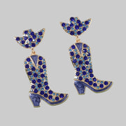 Sparkling Stacked Gift Box Christmas Dangle Earrings featuring red and green details, perfect for festive holiday outfits.