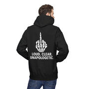 Unisex Midweight Fleece Hoodie - Loud, Clear, Unapologetic Statement Apparel, Casual Wear, Gifts for Him/Her, Hooded Sweatshirt