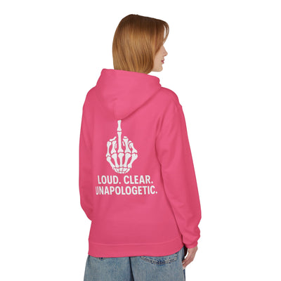 Unisex Midweight Fleece Hoodie - Loud, Clear, Unapologetic Statement Apparel, Casual Wear, Gifts for Him/Her, Hooded Sweatshirt