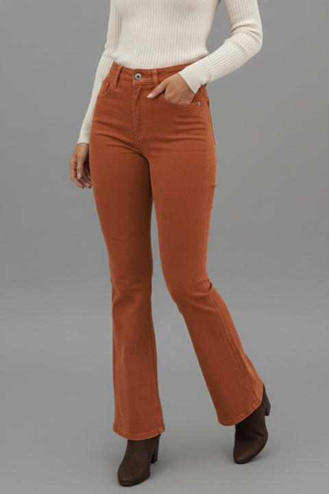 Full Size Hight Waist Bootcut Pants Plus Size