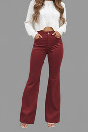Full Size Hight Waist Bootcut Pants Plus Size