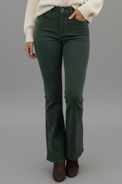 Full Size Hight Waist Bootcut Pants Plus Size