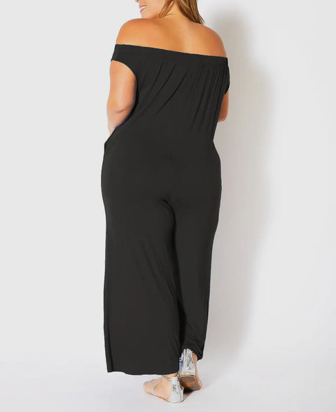 Bellatrix Plus Size off Shoulder wide leg Jumpsuit