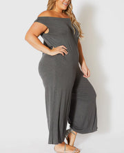 Bellatrix Plus Size off Shoulder wide leg Jumpsuit