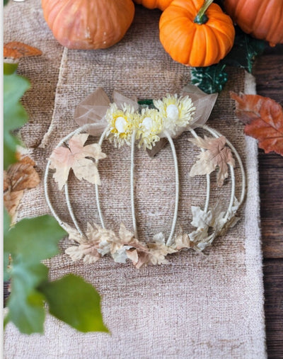 Skull pumpkin Wreath, Halloween Wreath