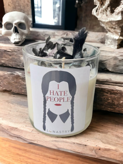 Wednesday Adams I hate people candle