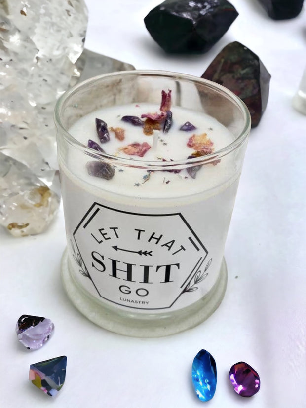 Let That Sh!T Go Crystal Candle