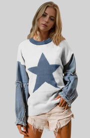 Starry Nights Raw-Edge Sweater