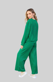 Textured Lounge Set with Drawstring Top & Pants