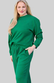 Textured Lounge Set with Drawstring Top & Pants