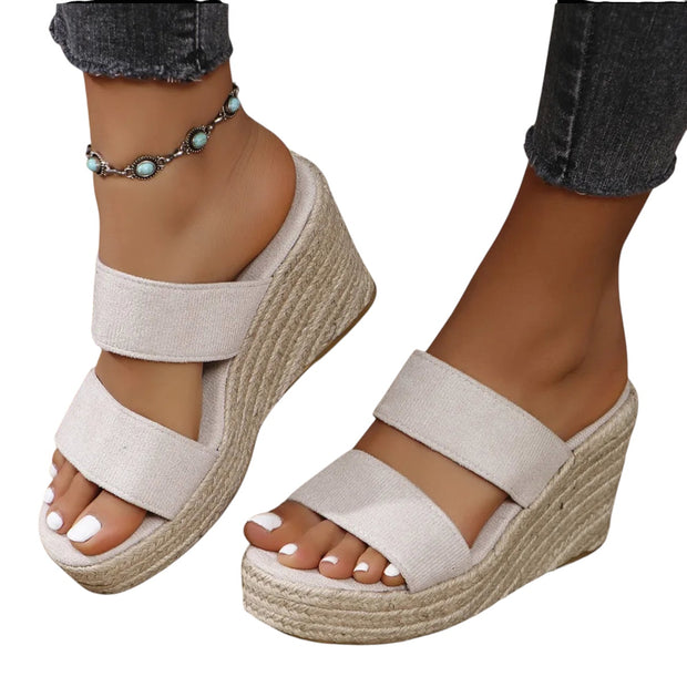 Sunset Stroll Suede Wedge Sandals