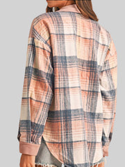 Plaid Corduroy Patch Pocket Shacket – Cozy Loose Fit Shirt Jacket