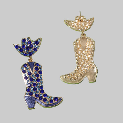 Sparkling Stacked Gift Box Christmas Dangle Earrings featuring red and green details, perfect for festive holiday outfits.