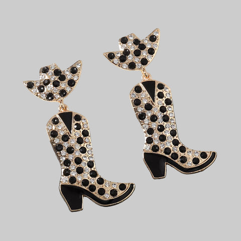 Sparkling Stacked Gift Box Christmas Dangle Earrings featuring red and green details, perfect for festive holiday outfits.