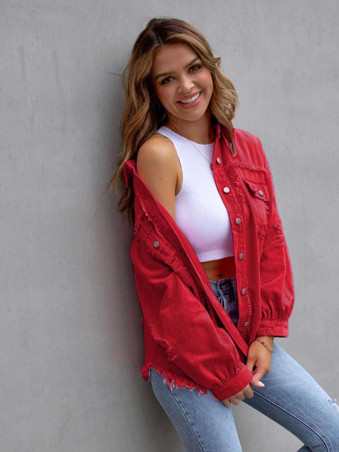 Distressed Fringe Denim Jacket-red-side-angle.jpg