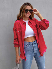 Distressed Fringe Denim Jacket-red-front-view.jpg