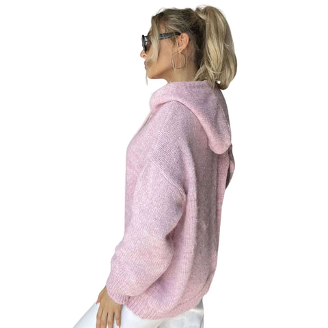 Drawstring Button-Up Hooded Cardigan with Pockets