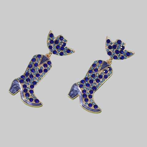 Sparkling Stacked Gift Box Christmas Dangle Earrings featuring red and green details, perfect for festive holiday outfits.