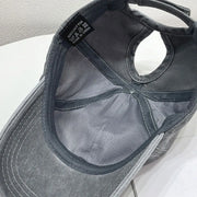 Inside view of the Star Embroidered Baseball Cap showcasing soft cotton material and stitching details.