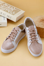 Gold Glitter Star Sneakers PU leather Sneakers