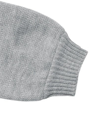 Close-up of the sleeve detail of the Embroidered Flower Bow Sweater with Rhinestone Detail – Round Neck Long Sleeve.