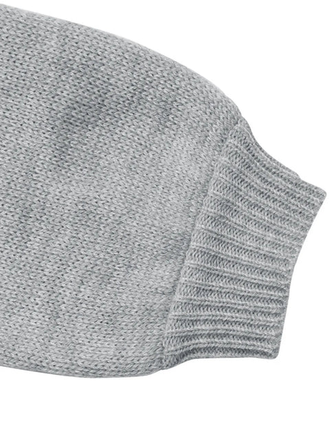Close-up of the sleeve detail of the Embroidered Flower Bow Sweater with Rhinestone Detail – Round Neck Long Sleeve.