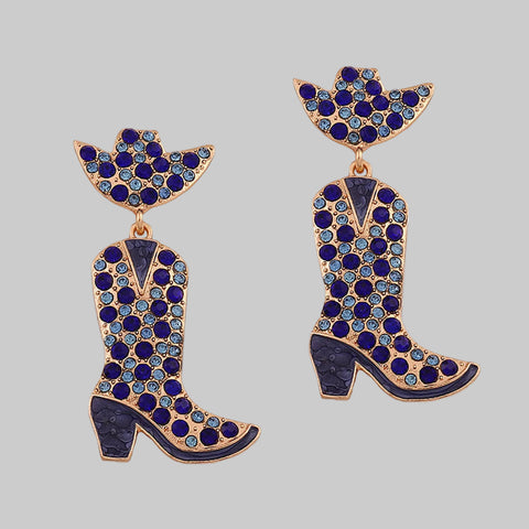 Sparkling Stacked Gift Box Christmas Dangle Earrings featuring red and green details, perfect for festive holiday outfits.