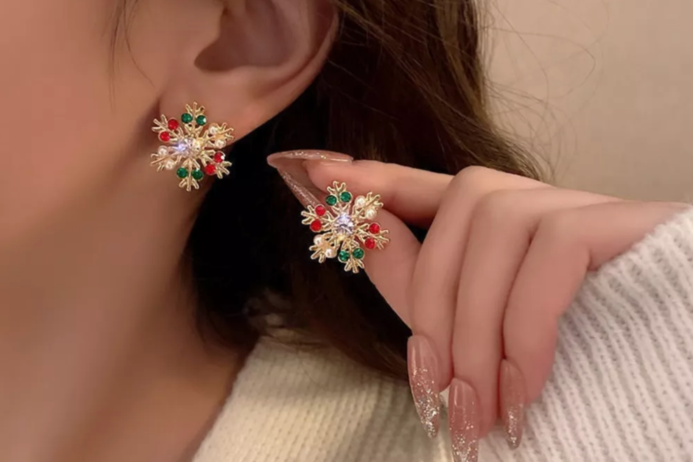 snowflake earrings